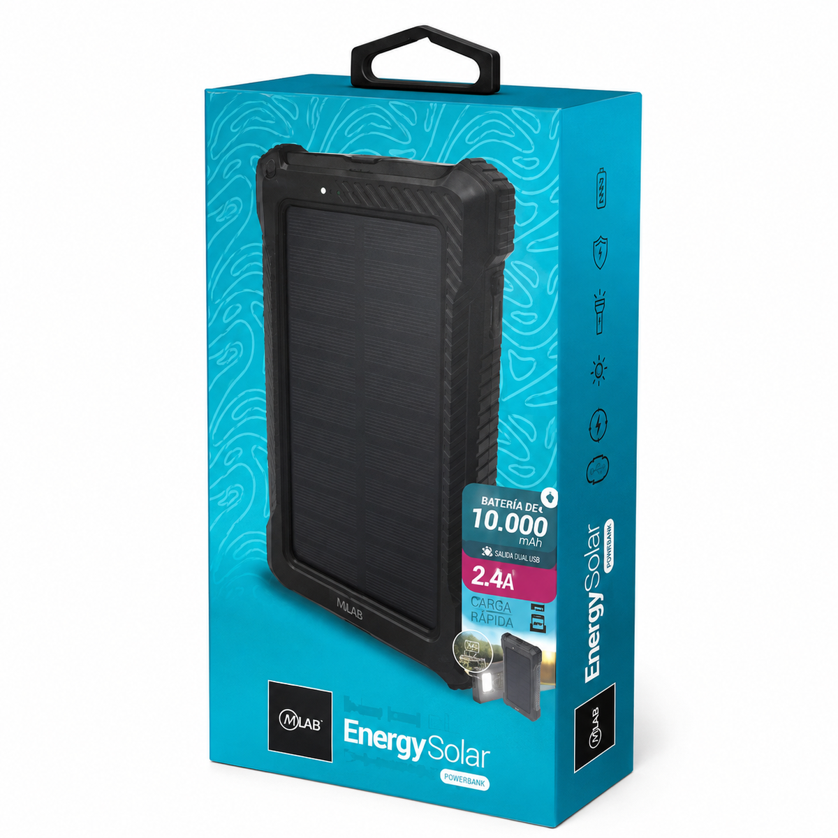 Powerbank Solar Outdoor Multipuertos 10000maH Carga Rápida