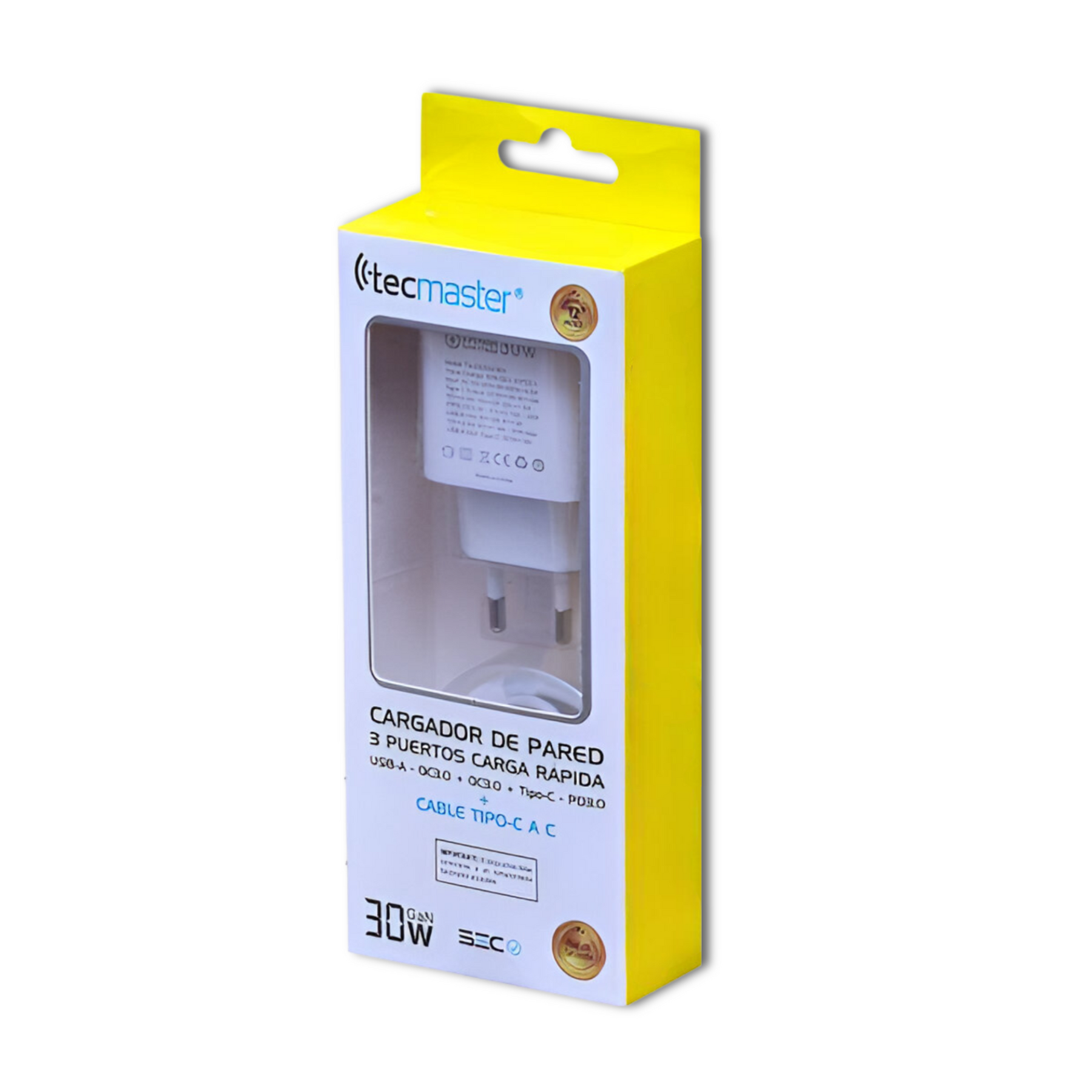 Cargador USB-C de Carga Rapida 30W con GAN + Power Delivery