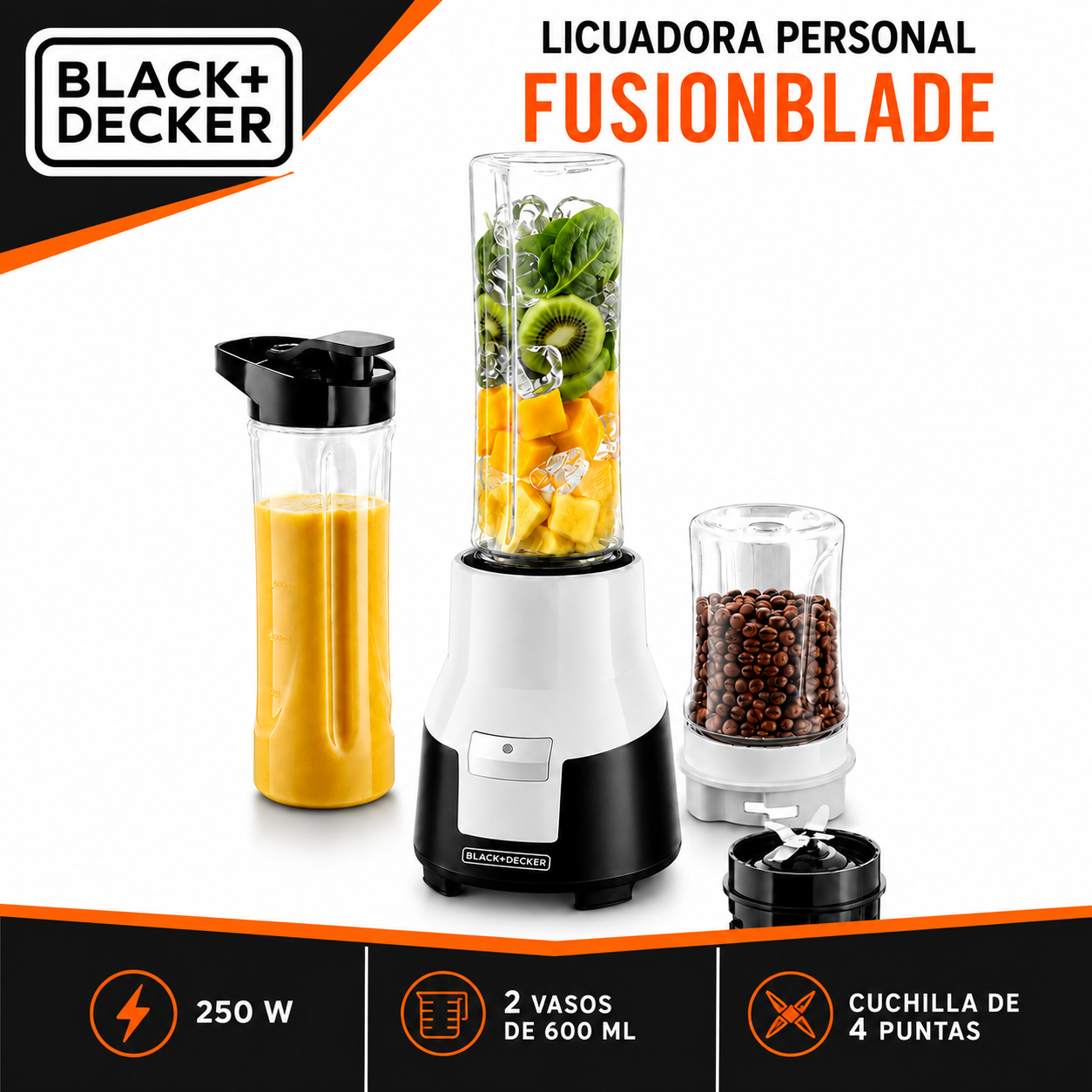Licuadora Personal Fusion Blade Black + Decker PB22340-CL