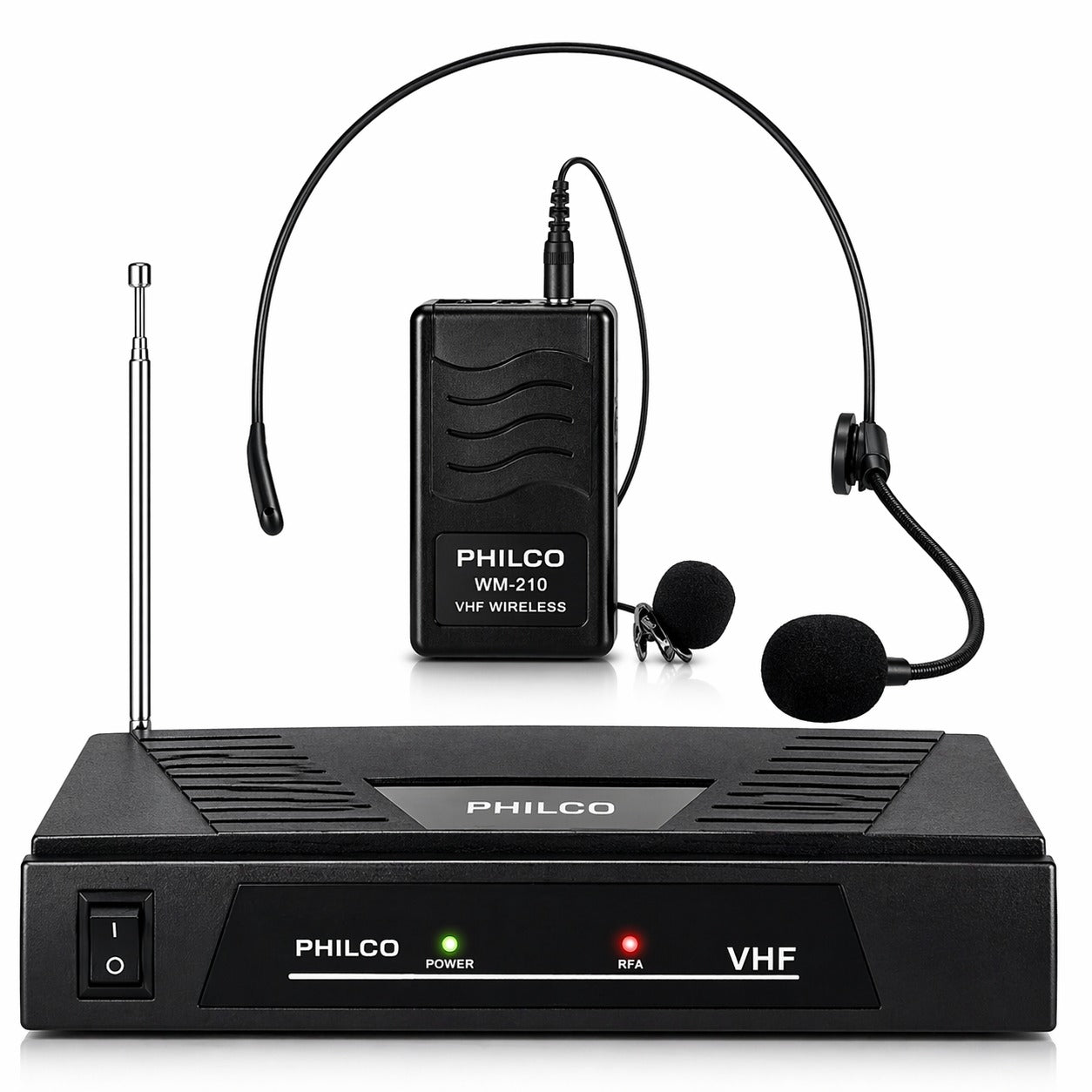 Kit Micrófonos Inalámbricos de Cintillo & Solapa Philco M210