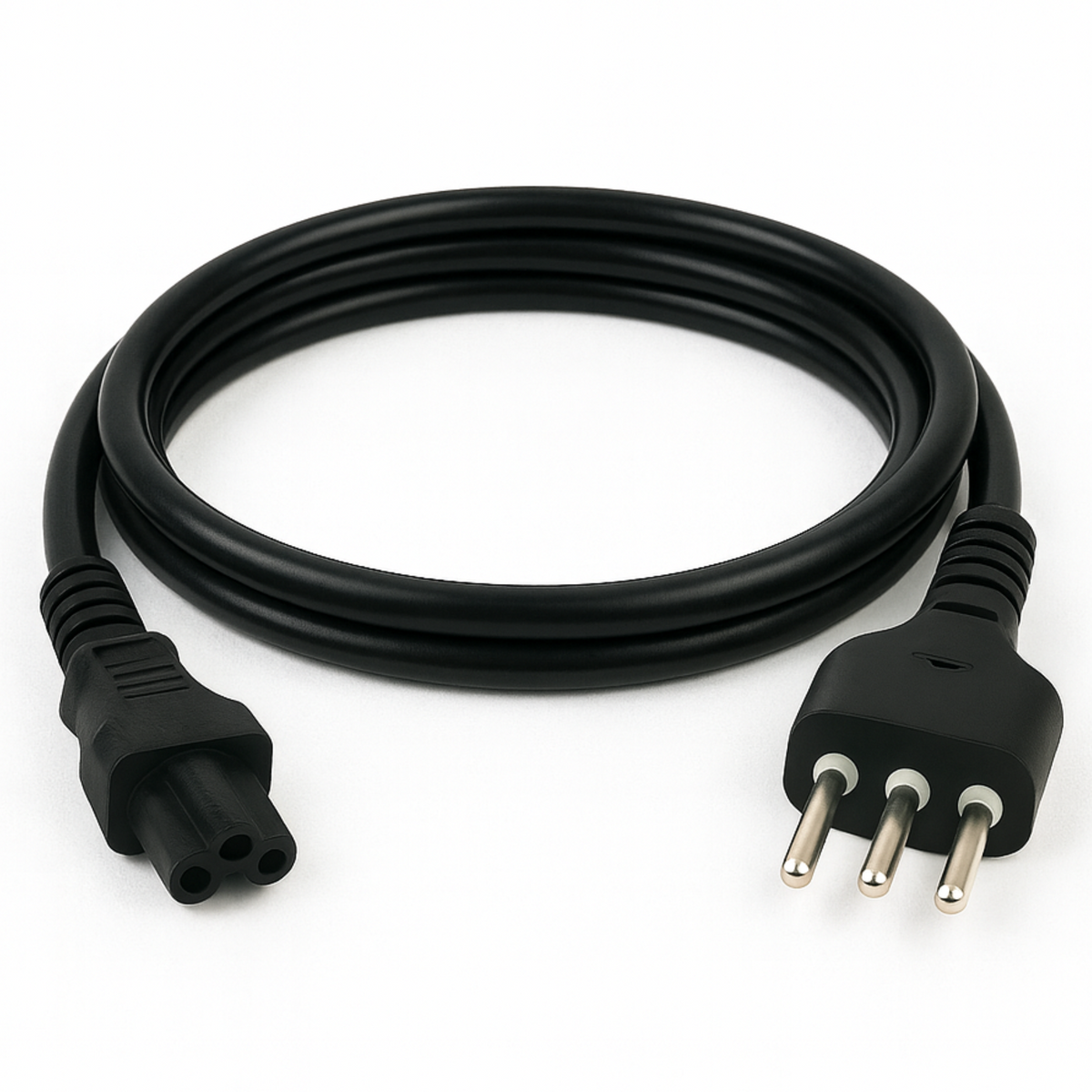 Cable de Poder Tipo Trébol 1.8 MT Reforzado 220V / 3 PIN