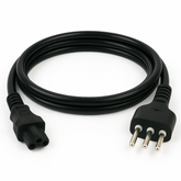 Cable de Poder Tipo Trébol 1.8 MT Reforzado 220V / 3 PIN