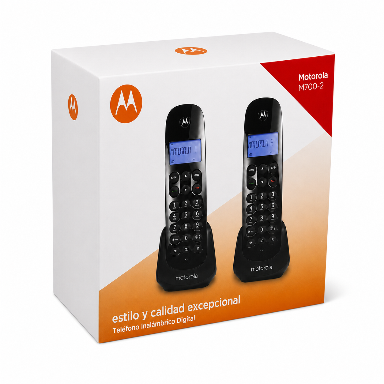 Pack de 2 Teléfonos Inalámbricos Motorola M700-2 Dual HD