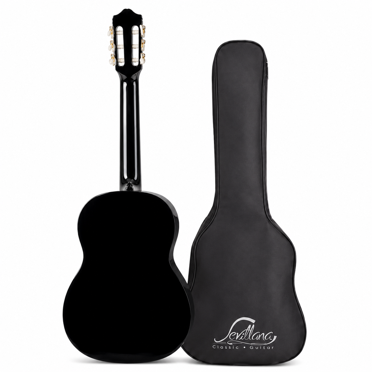 Guitarra Clásica Sevillana 39” Negro con Alma + Funda 8448