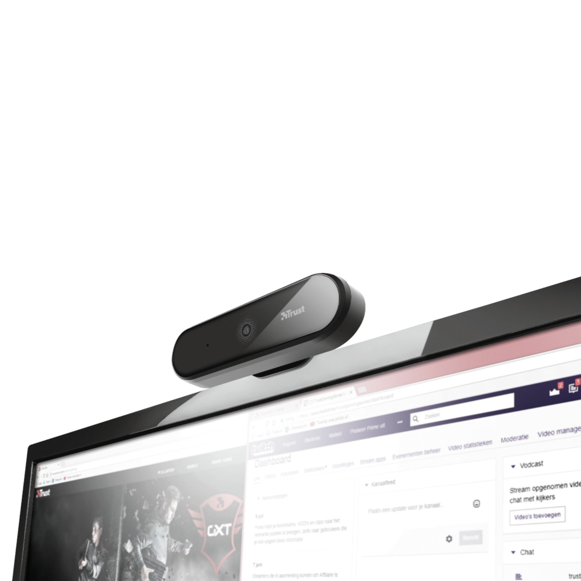 Webcam Profesional Full HD Trust Tyro con Mic y Auto Focus
