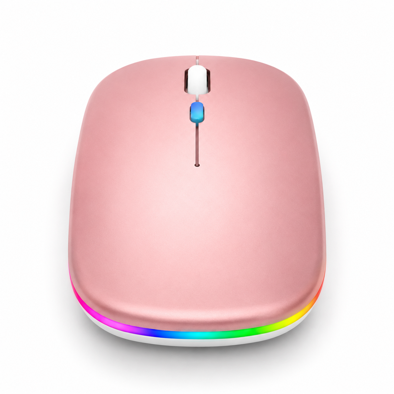 Mouse Dual Inalámbrico Rosado Recargable Bluetooth + USB 2G