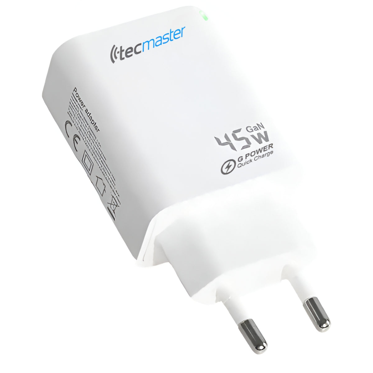 Cargador Pared 45W GAN PD Type-C + USB Tecmaster SEC 200540