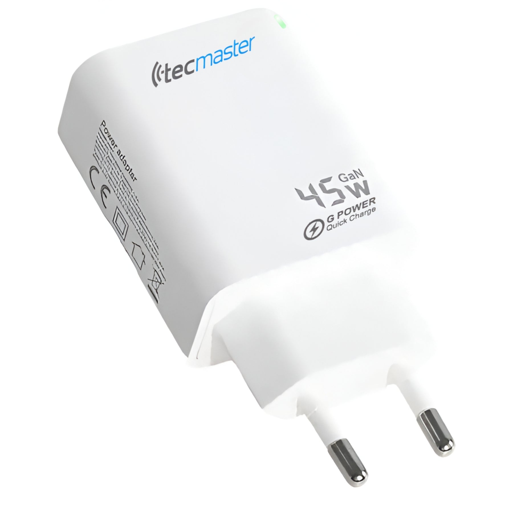 Cargador Pared 45W GAN PD Type-C + USB Tecmaster SEC 200540