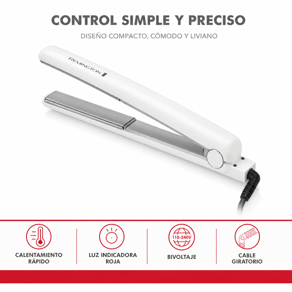 Alisador De Cabello Remington S1305 Ceramic Pro Anti Frizz