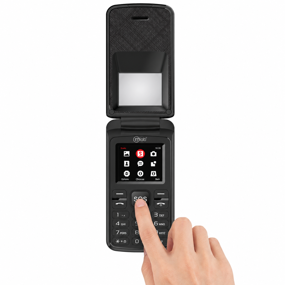 Teléfono Senior 4G de Adulto Mayor con Boton S. O. S MLAB-BK
