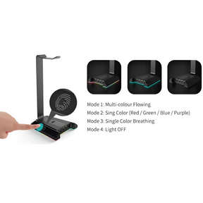 Soporte de Audífonos Full RGB Multimedia 7.1 + Puertos USB