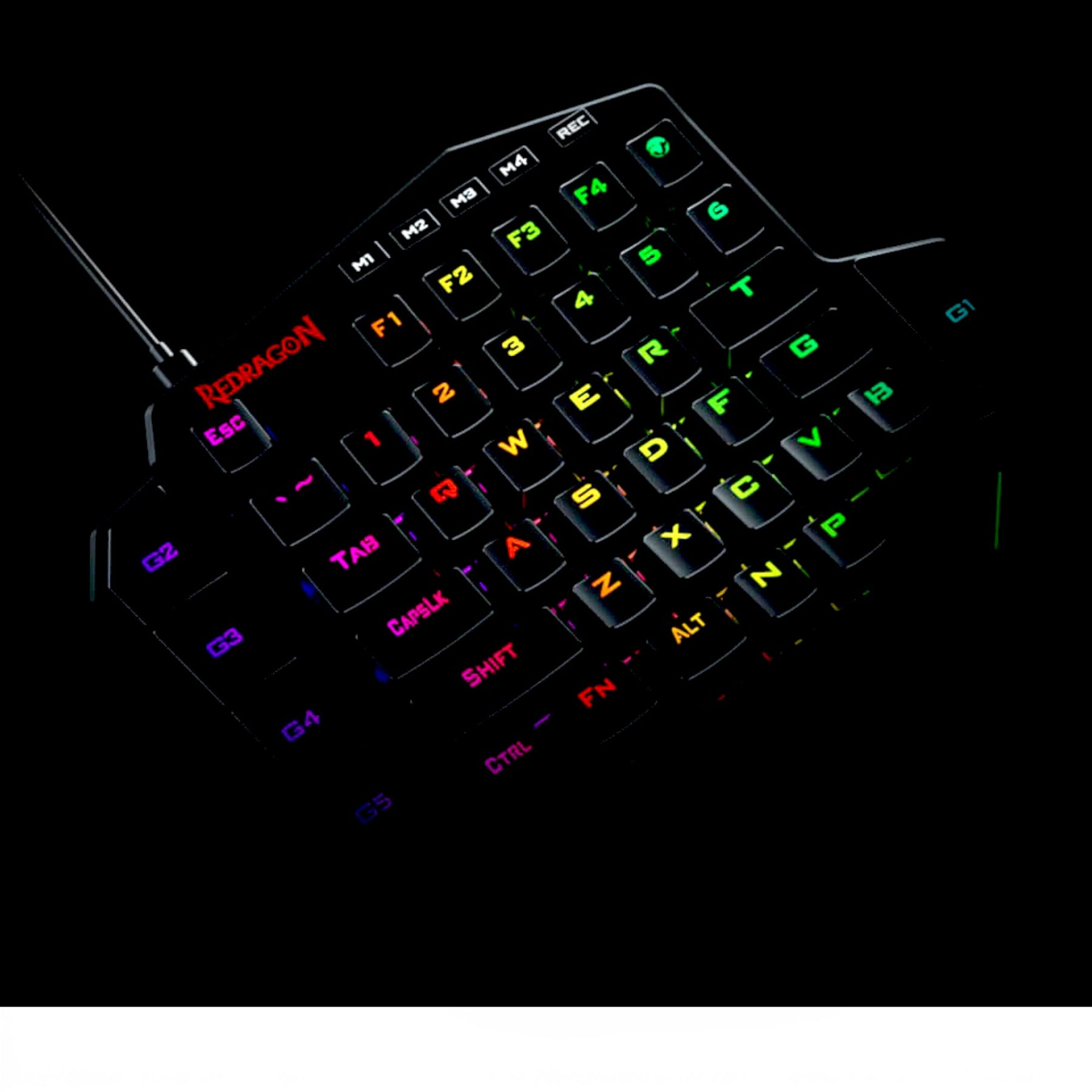 Teclado Redragon Mecánico Para Una Mano RGB Diti K585