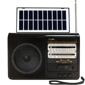 Radio Solar Recargable Multibanda AM/FM/ SW/MP3/SD/ Linterna