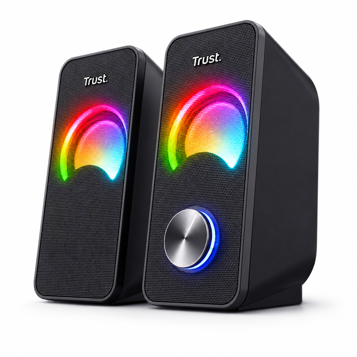 Parlantes USB con Luces RGB de 12W de Escritorio Trust Arys