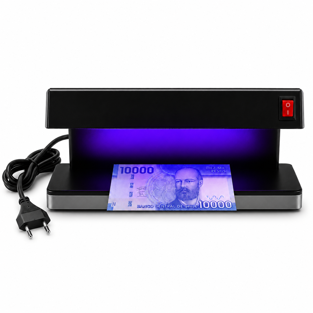Detector De Billetes Falsos Deluxe Doble Luz Ultra Violeta
