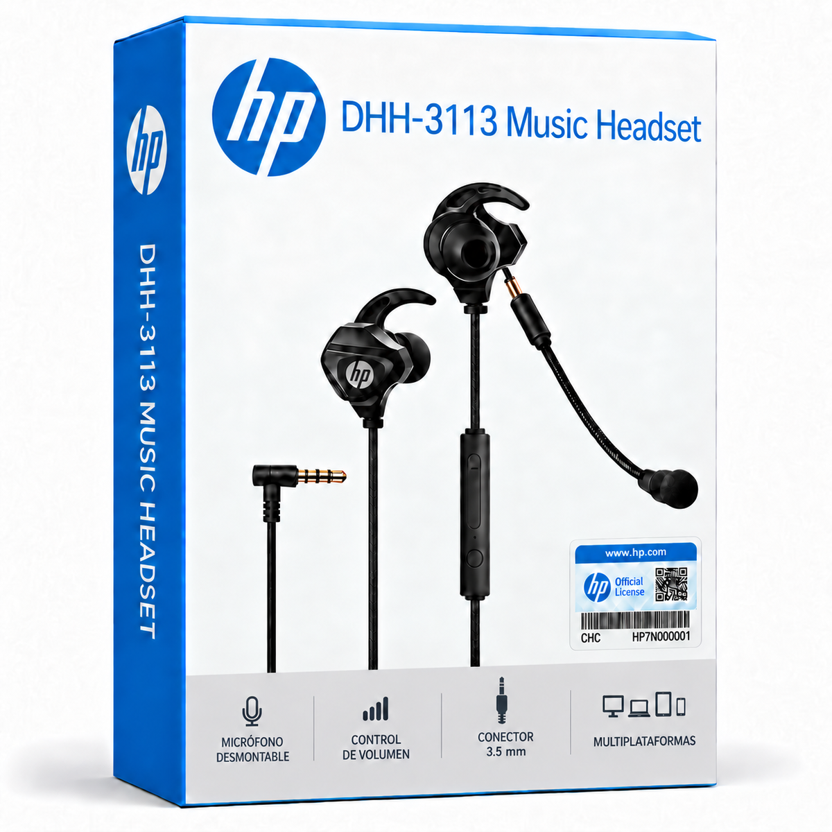 Audífonos HP con Micrófono Desmontable Jack 3.5mm DHH-3113