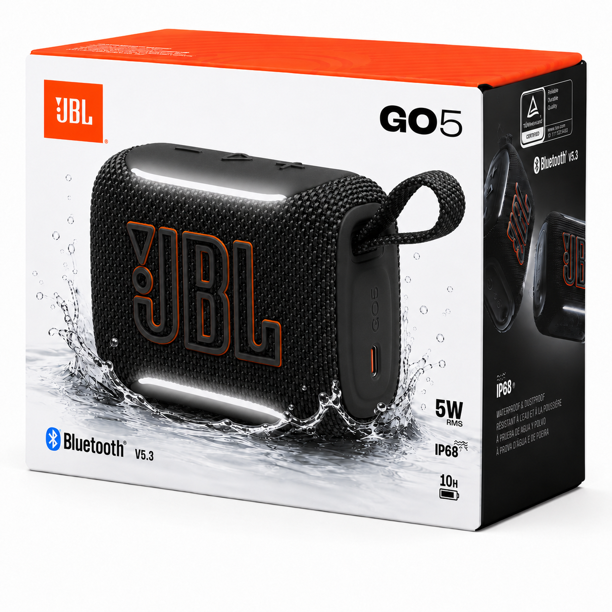 Parlante Bluetooth JBL FLIP 5 Waterproof Black 10Hrs/5W