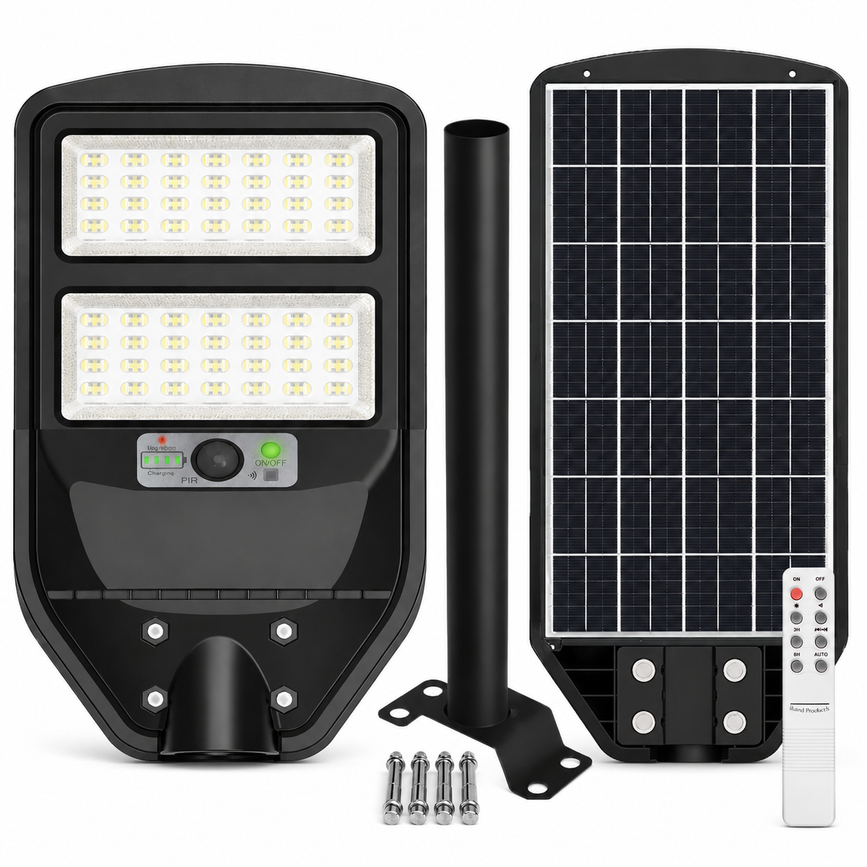 Luminaria Solar Publica con Soporte - High Light LED 100W