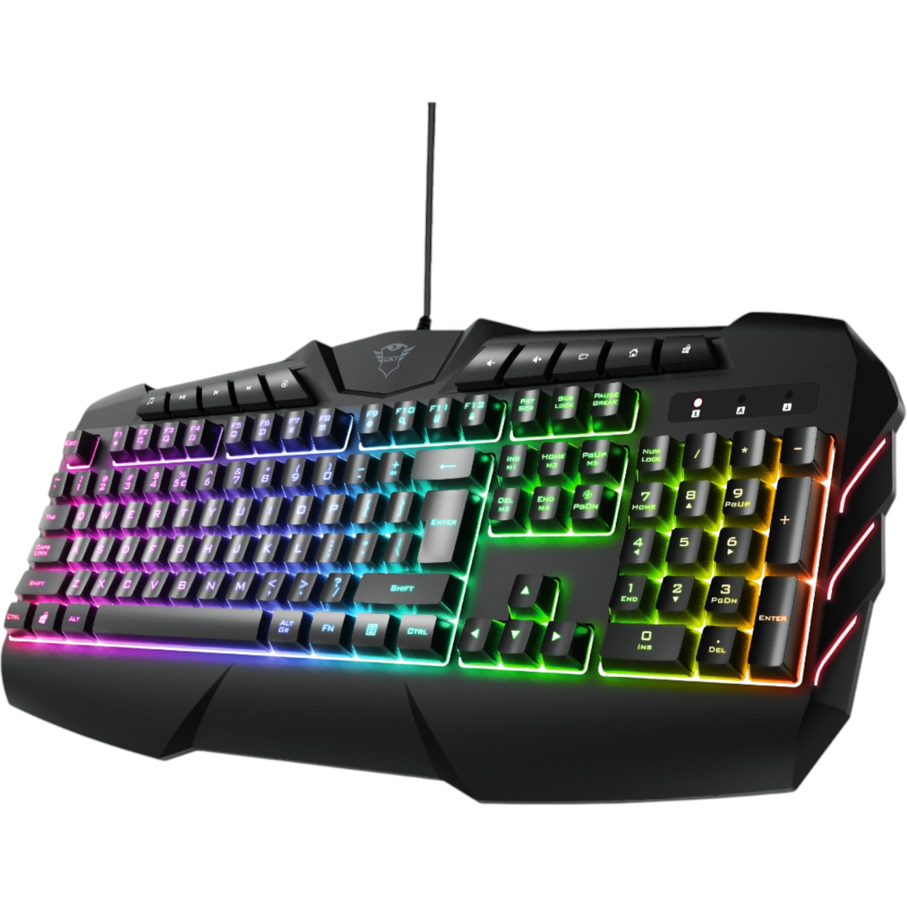 Teclado Gamer Multimedia Trust Gxt 881 Odyss Full RGB Hybrido