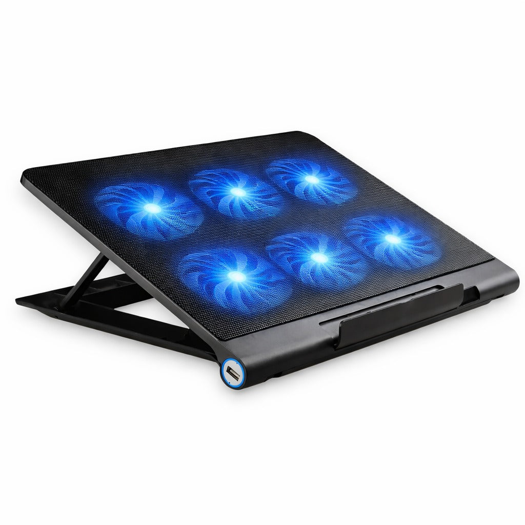 Ventilador para Notebooks Gamer SIX FAN LED 1800 RPM 17" Max