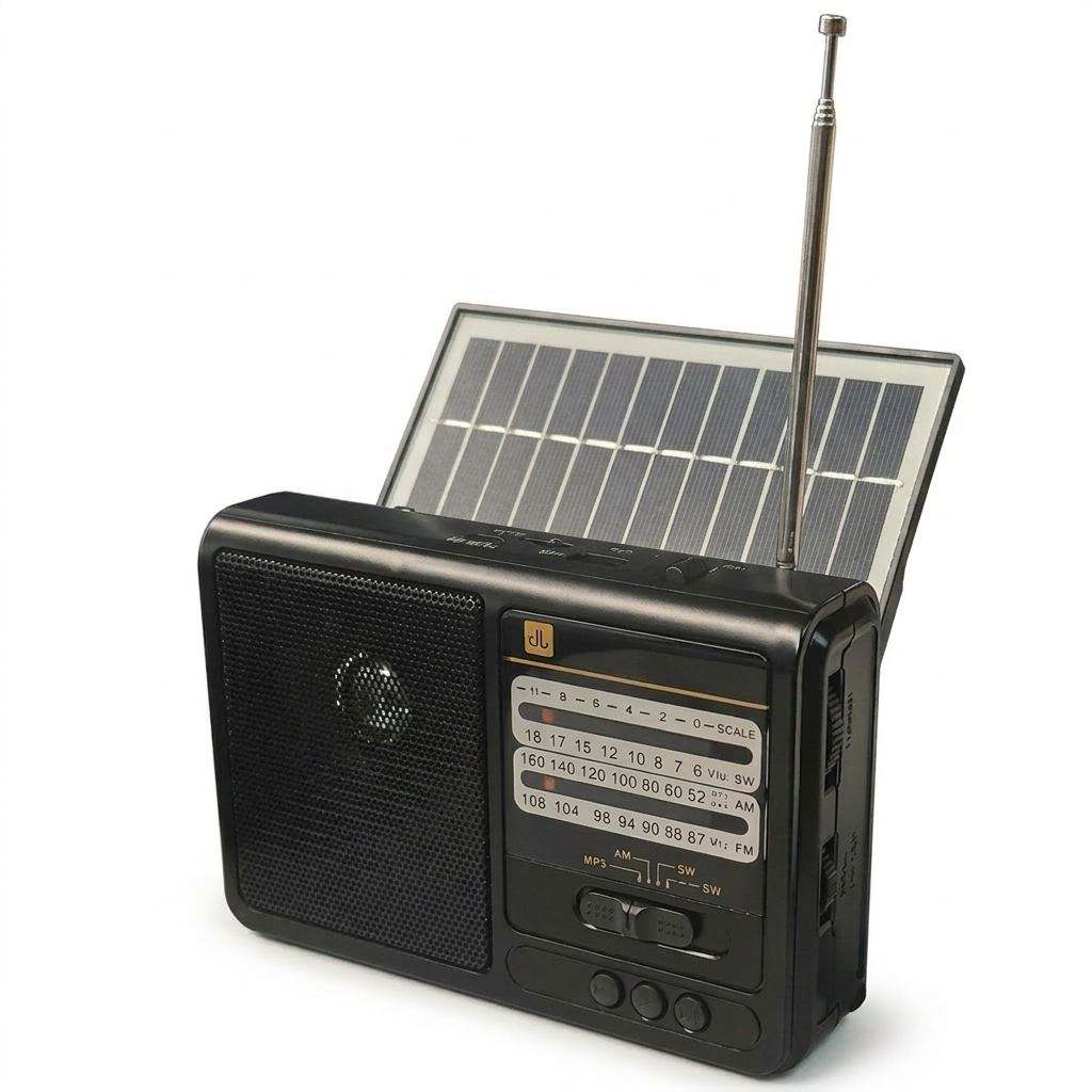 Radio Solar Recargable Multibanda AM/FM/ SW/MP3/SD/ Linterna