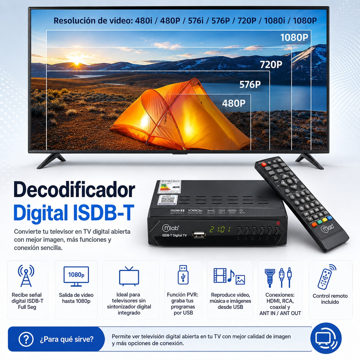 Decodificador de Señal Digital para TV ISDB-T High Power