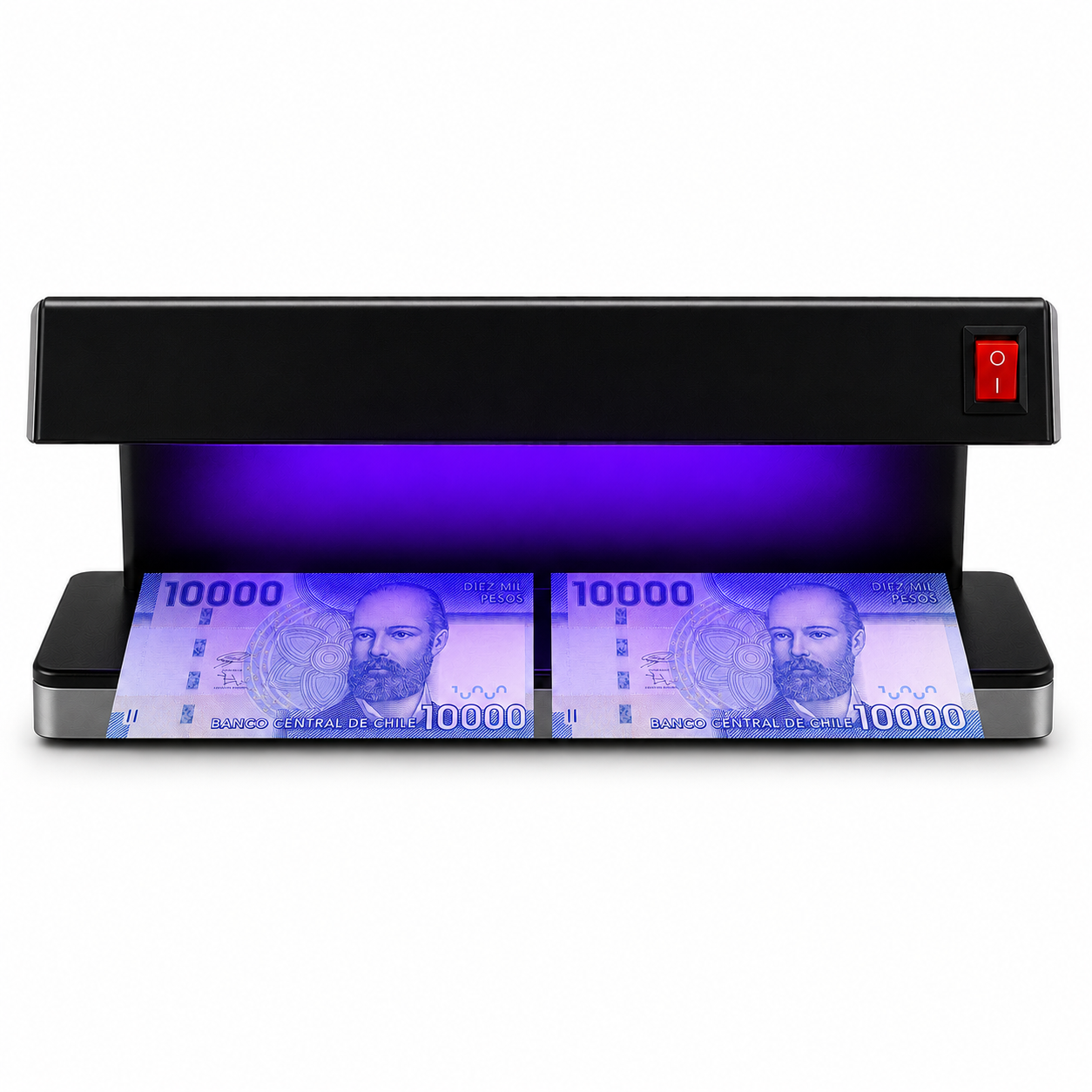 Detector De Billetes Falsos Deluxe Doble Luz Ultra Violeta