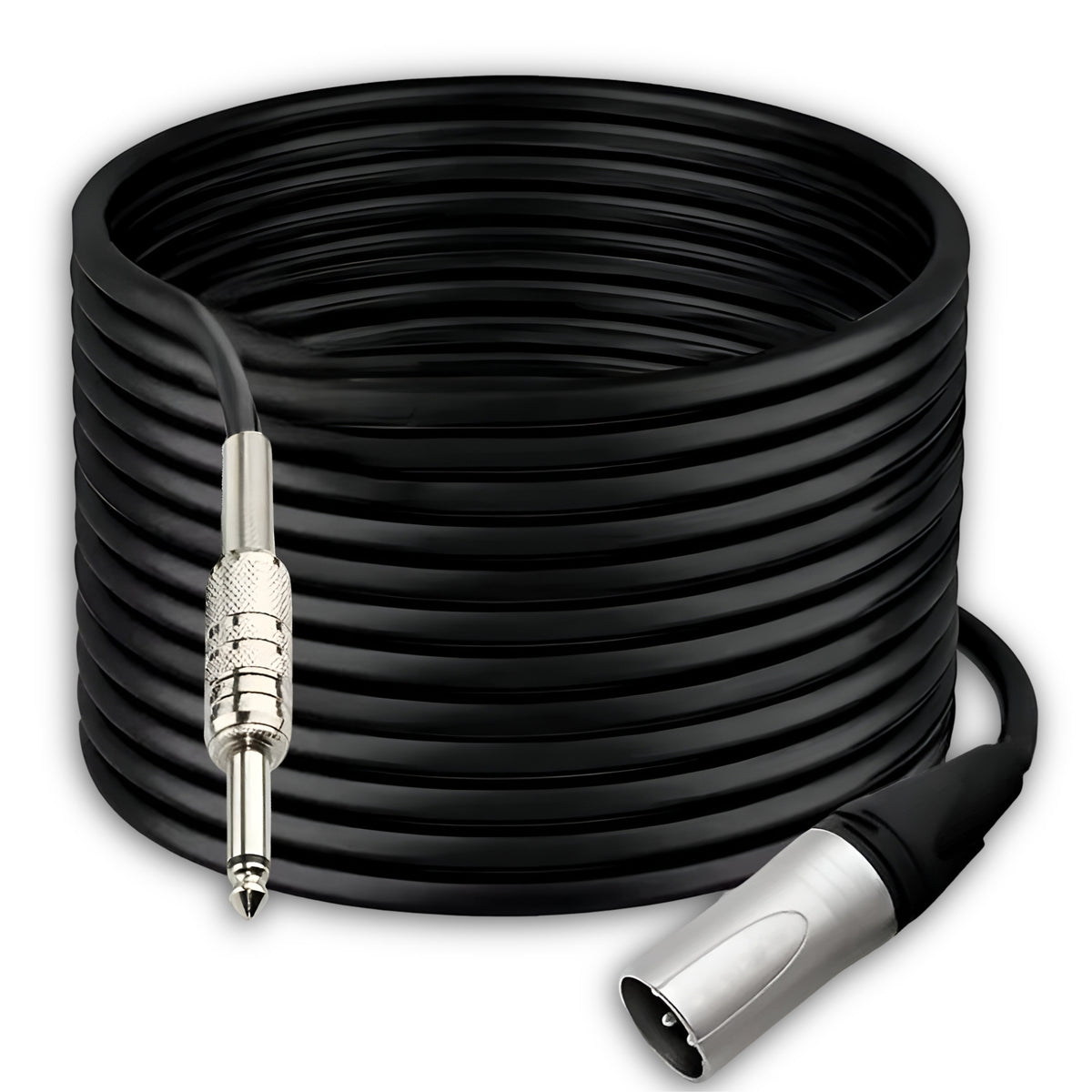 Cable de Audio XLR Macho a Jack 6,3mm Profesional 10 Metros