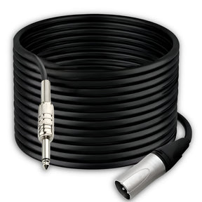 Cable de Audio XLR Macho a Jack 6,3mm Profesional 10 Metros