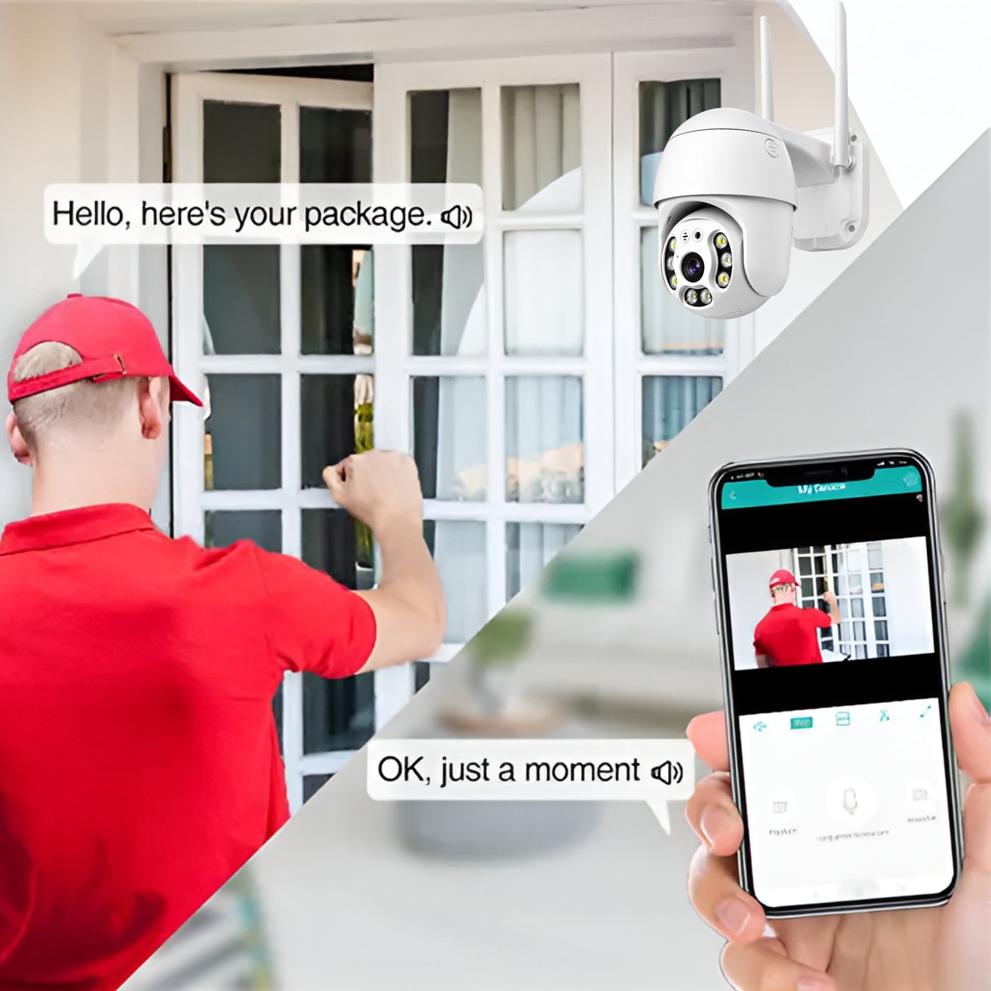 Cámara de Seguridad Robótica 1080p PTZ Wifi WaterProof IP66