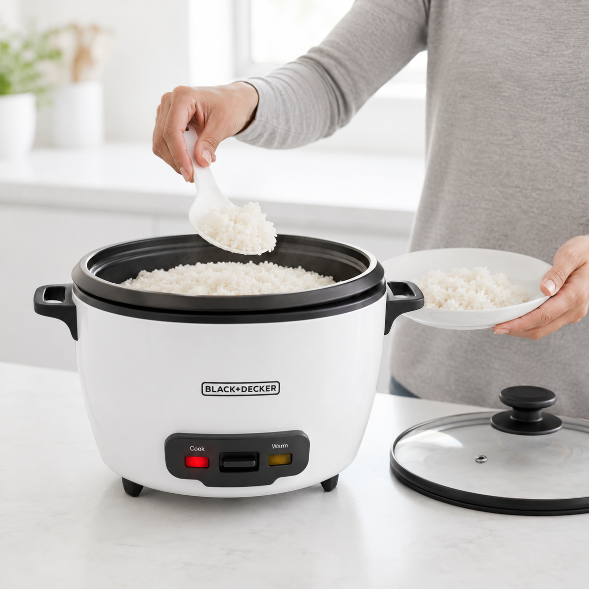 Olla Eléctrica Arrocera Multifuncional Black+Decker RC5225CL