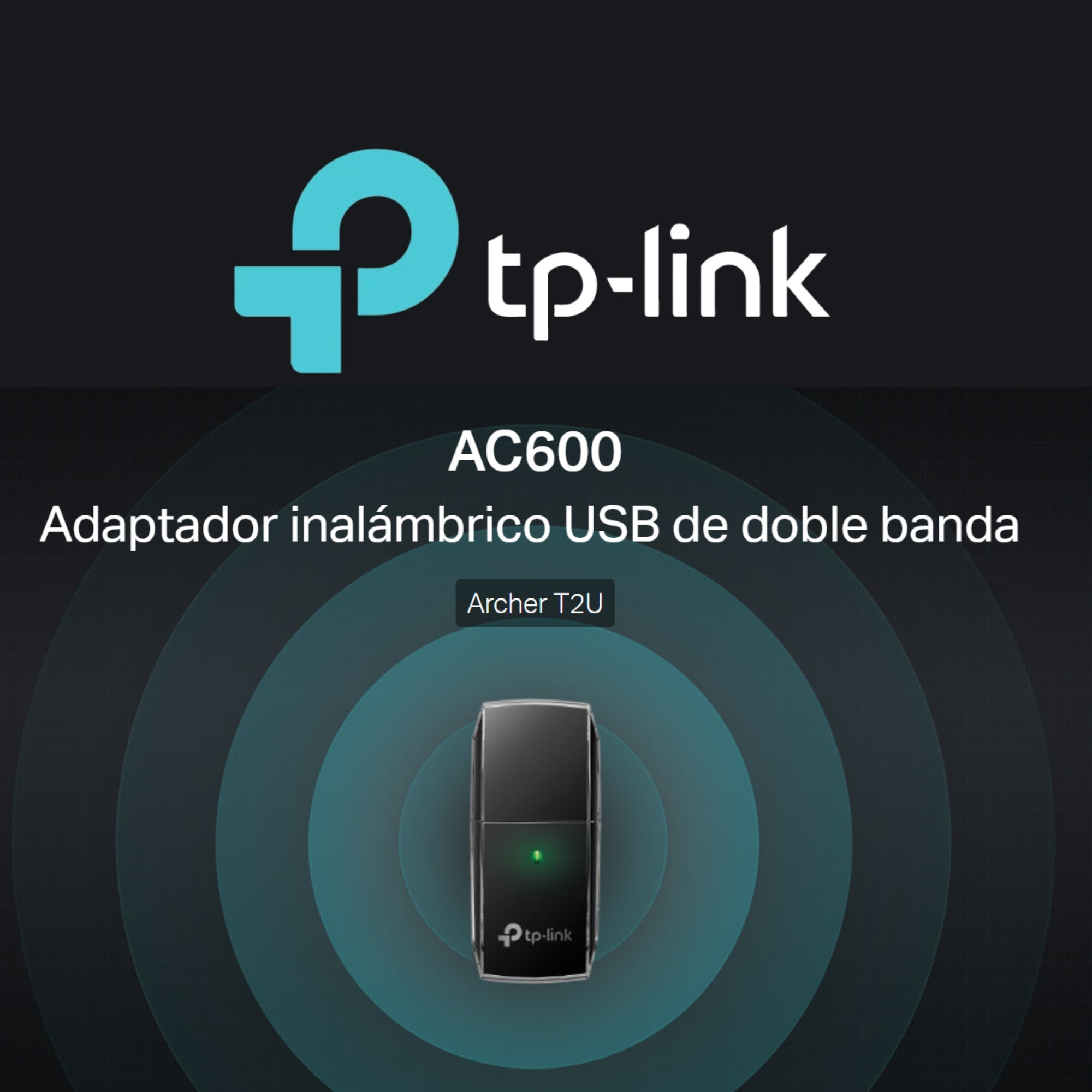 Adaptador Wifi Usb Tp-Link Doble Banda Full Speed 600 Mbps Archer T2U
