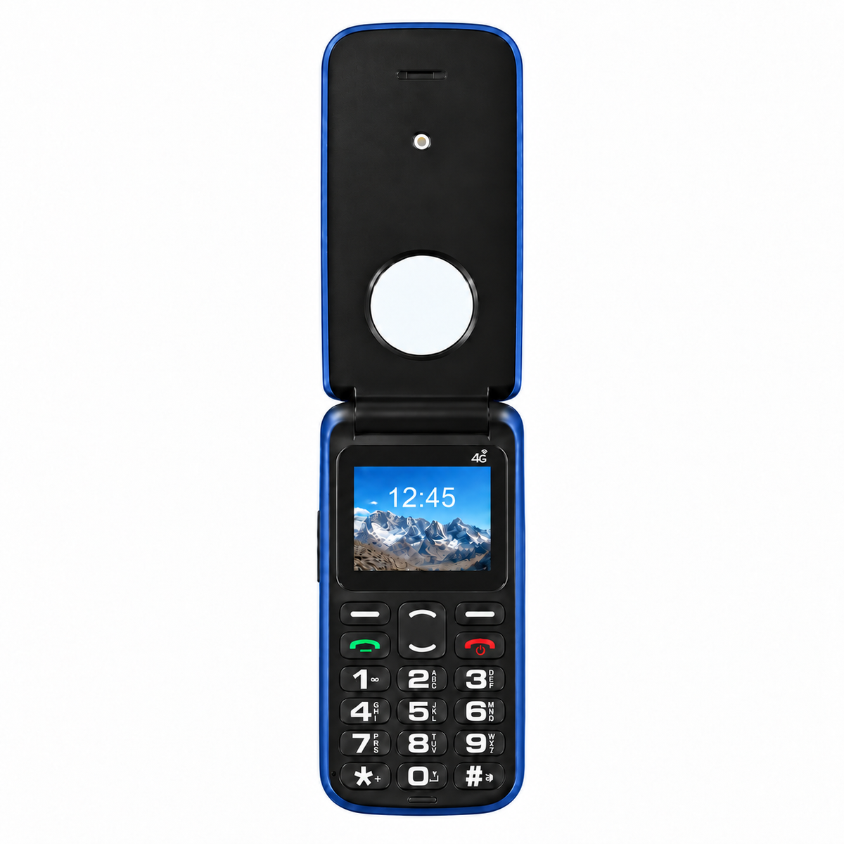Celular Adulto Mayor 4G Tipo Almeja Liberado Botón SOS Azul