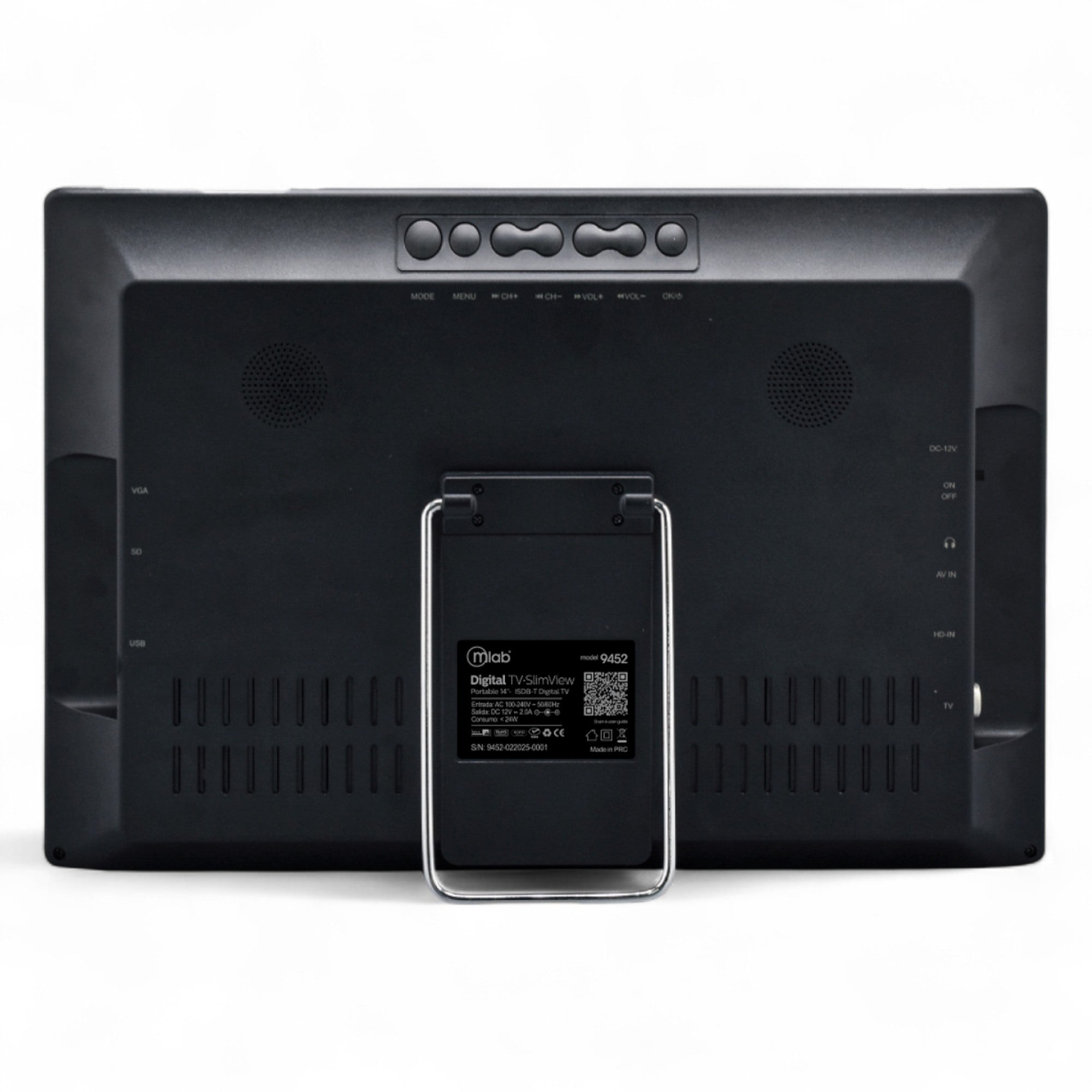 TV Portátil FHD Recargable Señal Digital ISDB-T 14" SLIM BK