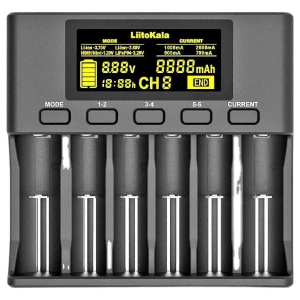 Cargador de Pilas Universal Carga Rápida para 6 Pilas TL110