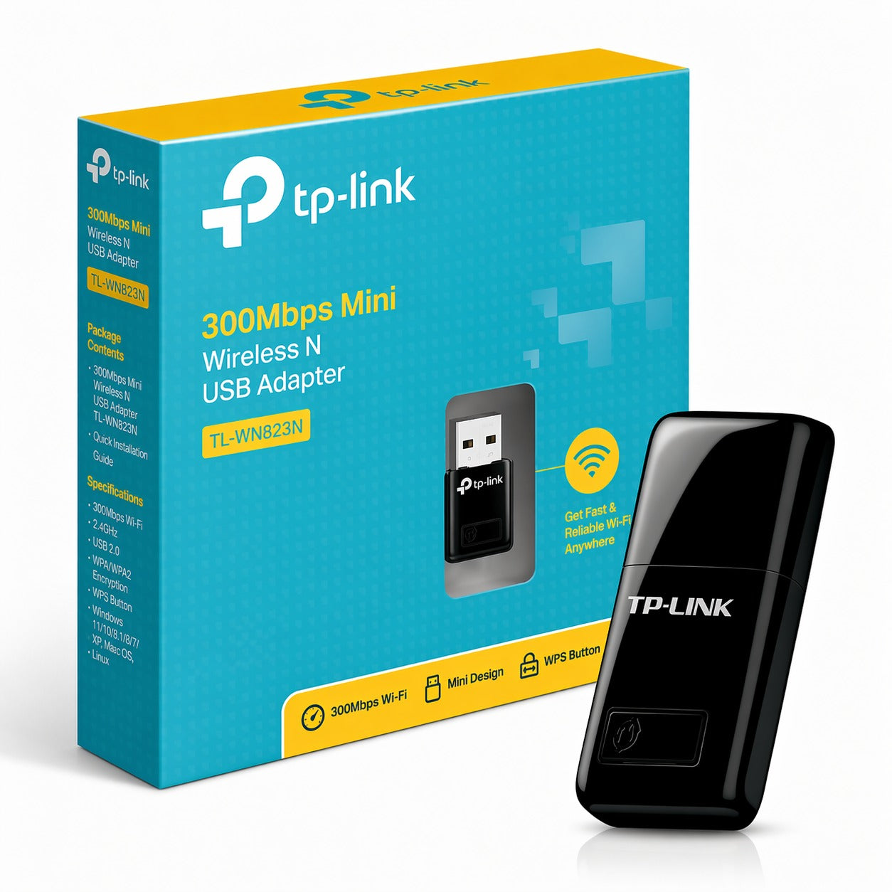 Adaptador Wifi Usb Tp-Link 300Mbps WN823N High Speed