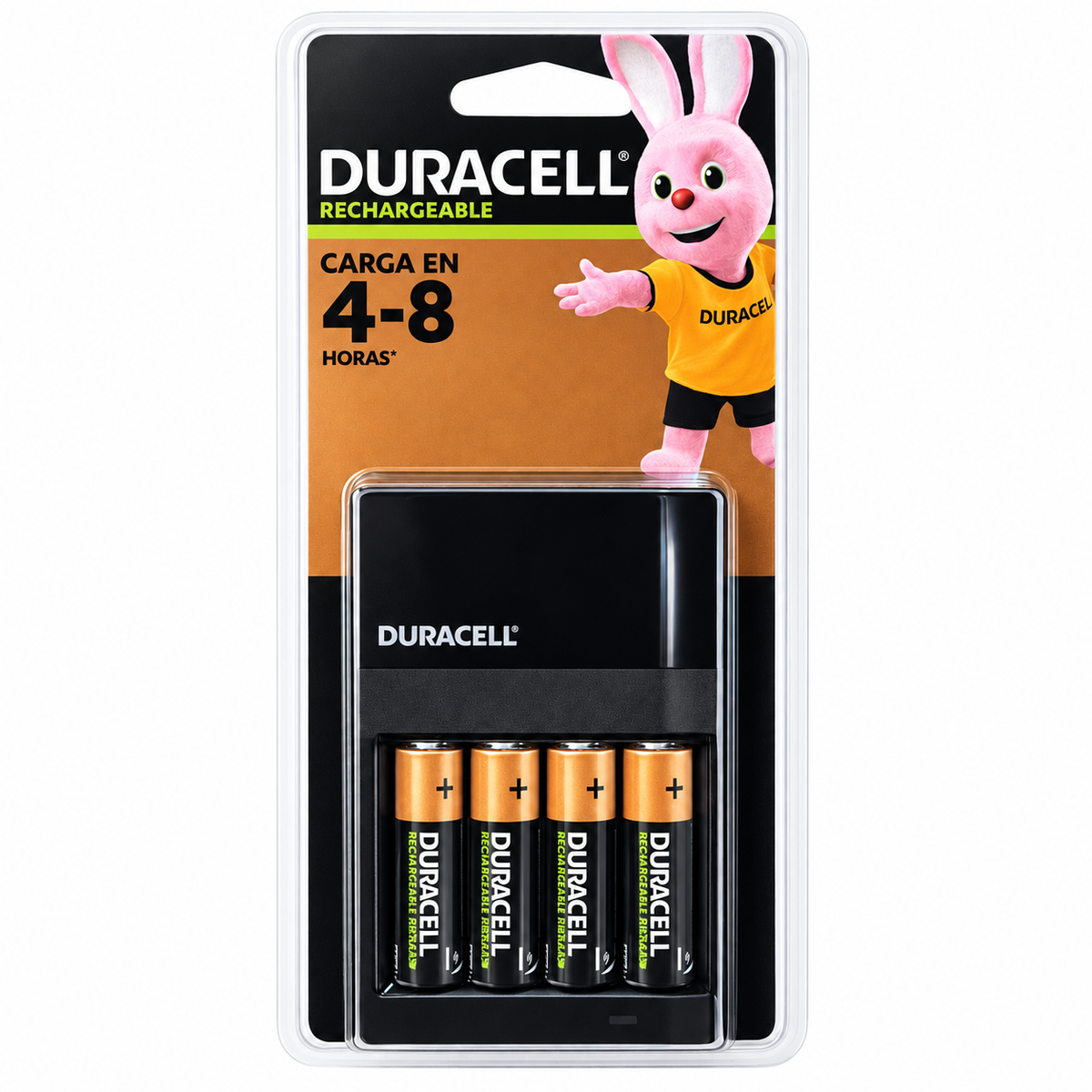 Cargador de Pilas Duracell + 4 Baterías A A Recargables