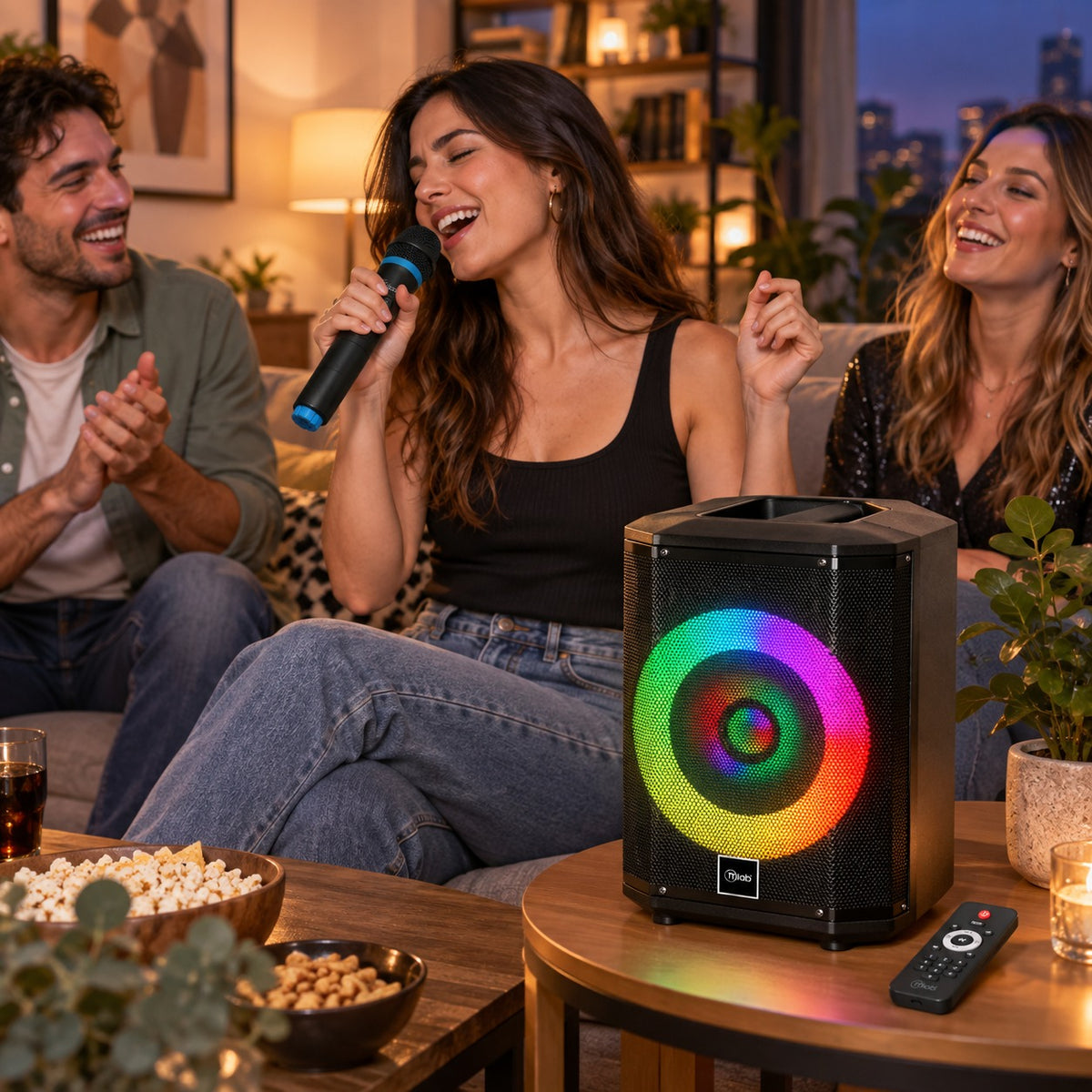 Parlante Bluetooth Flaming Chroma RGB 40W RMS c/Mic Wireless