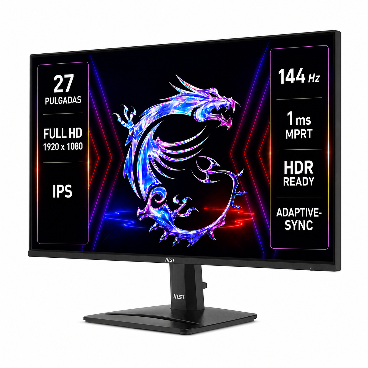 Monitor Gamer MSI PRO 27" Full HD 144HZ+ HDR Ultra Light IPS