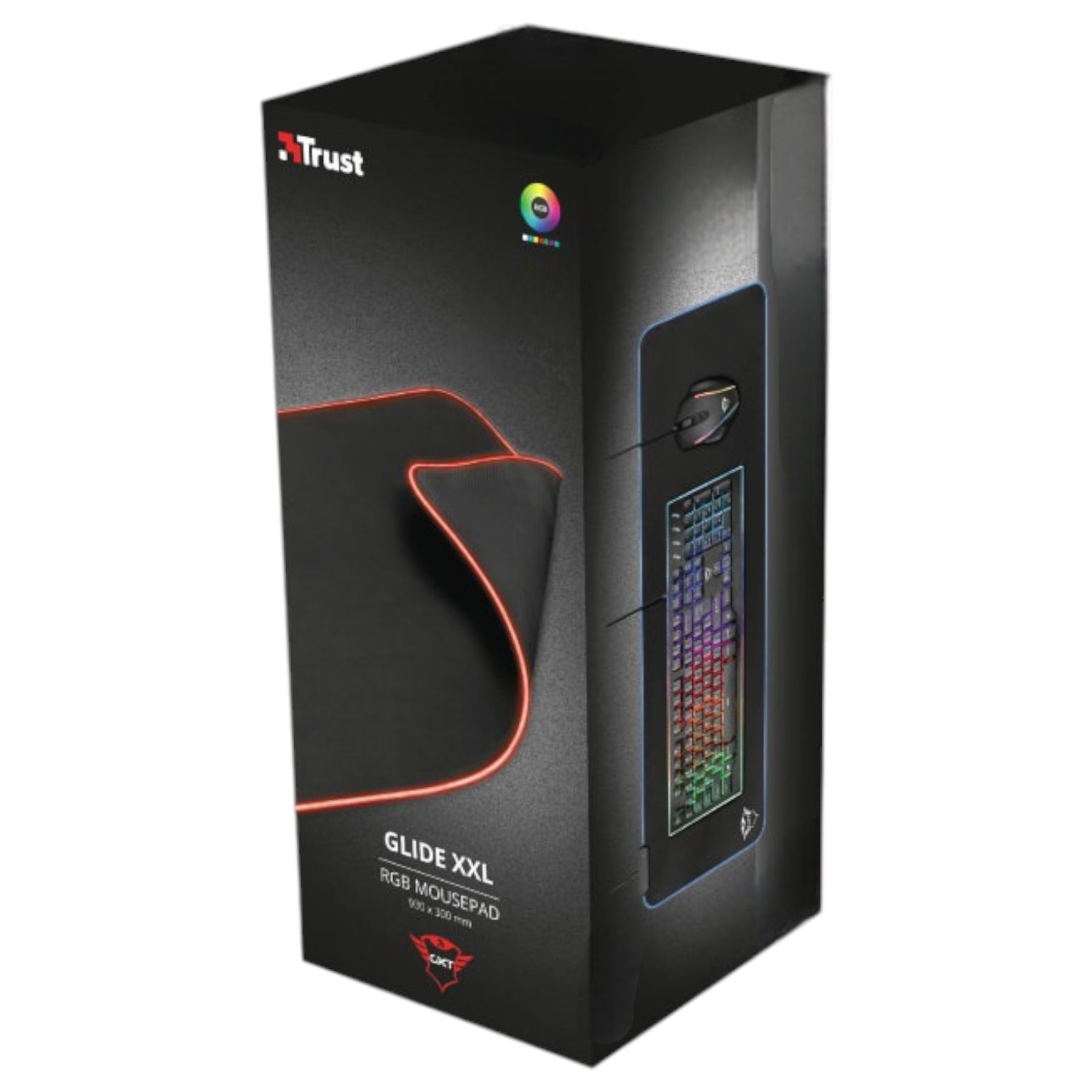 Mouse Pad RGB XXL Trust Gxt 764 Glide 93X30cm Designed For Gaming