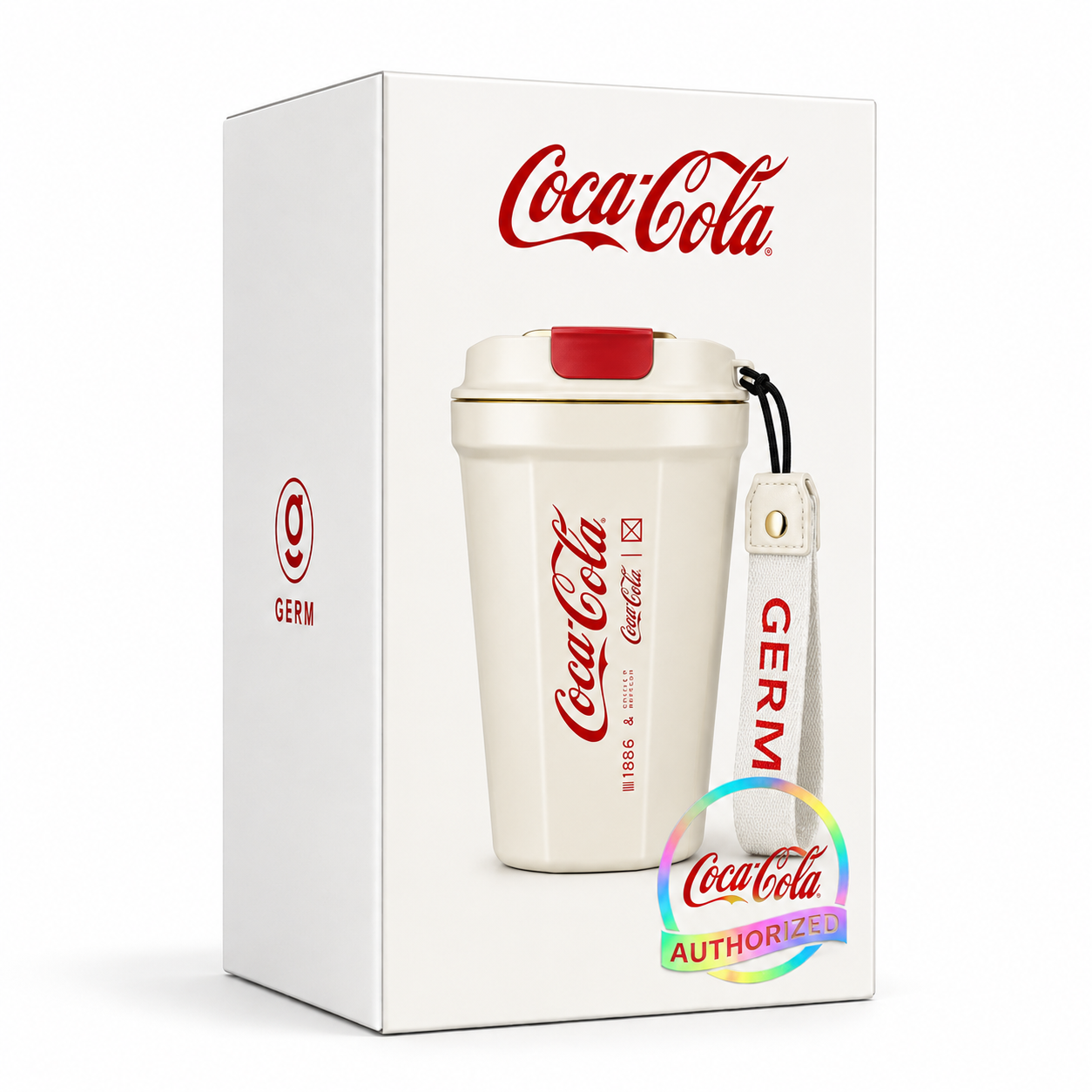 Vaso Termico MUG Germ Coca-Cola Acero Inoxidable 390ML White