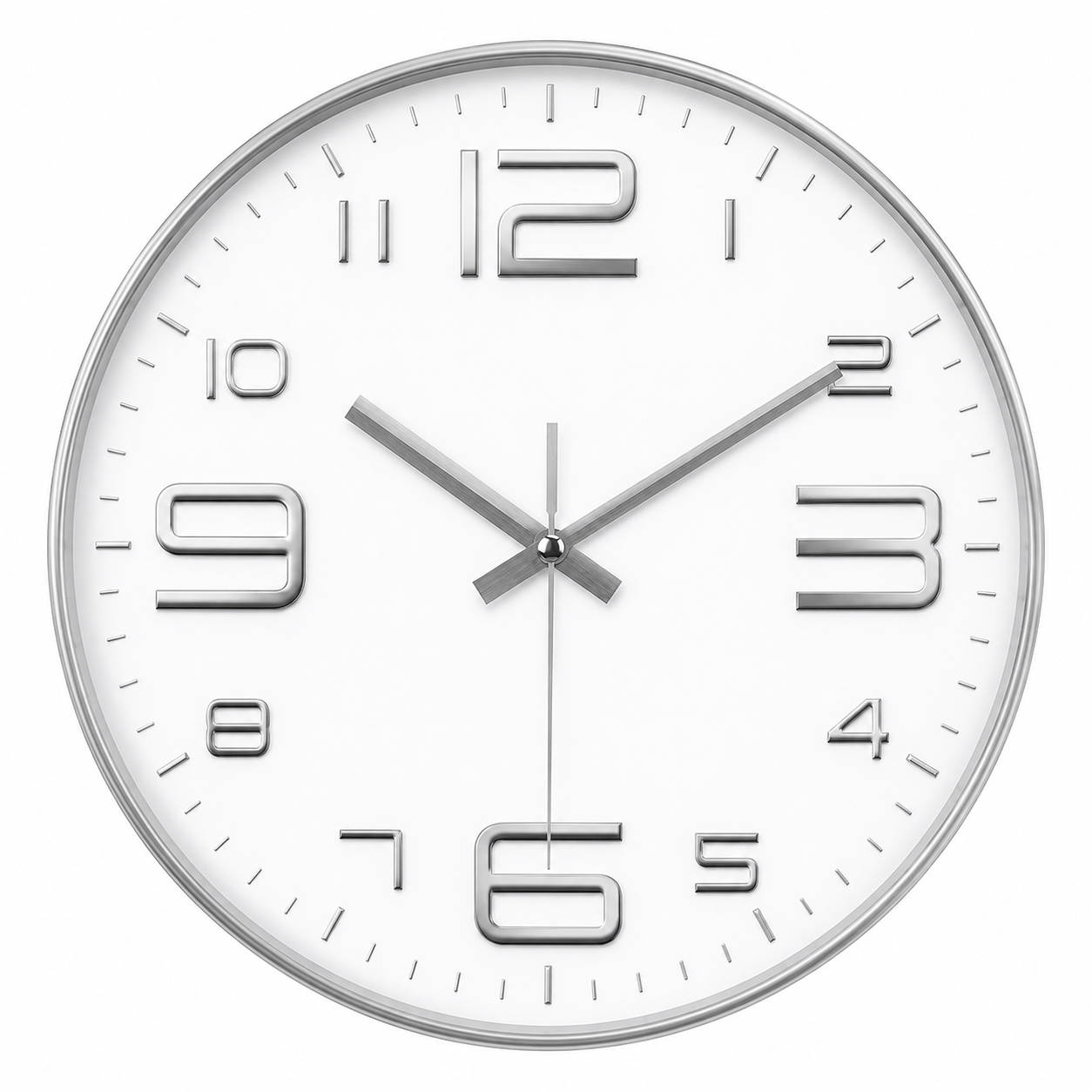 Reloj de Pared XL 30cm de 3 Agujas con Movimiento de Quarzo