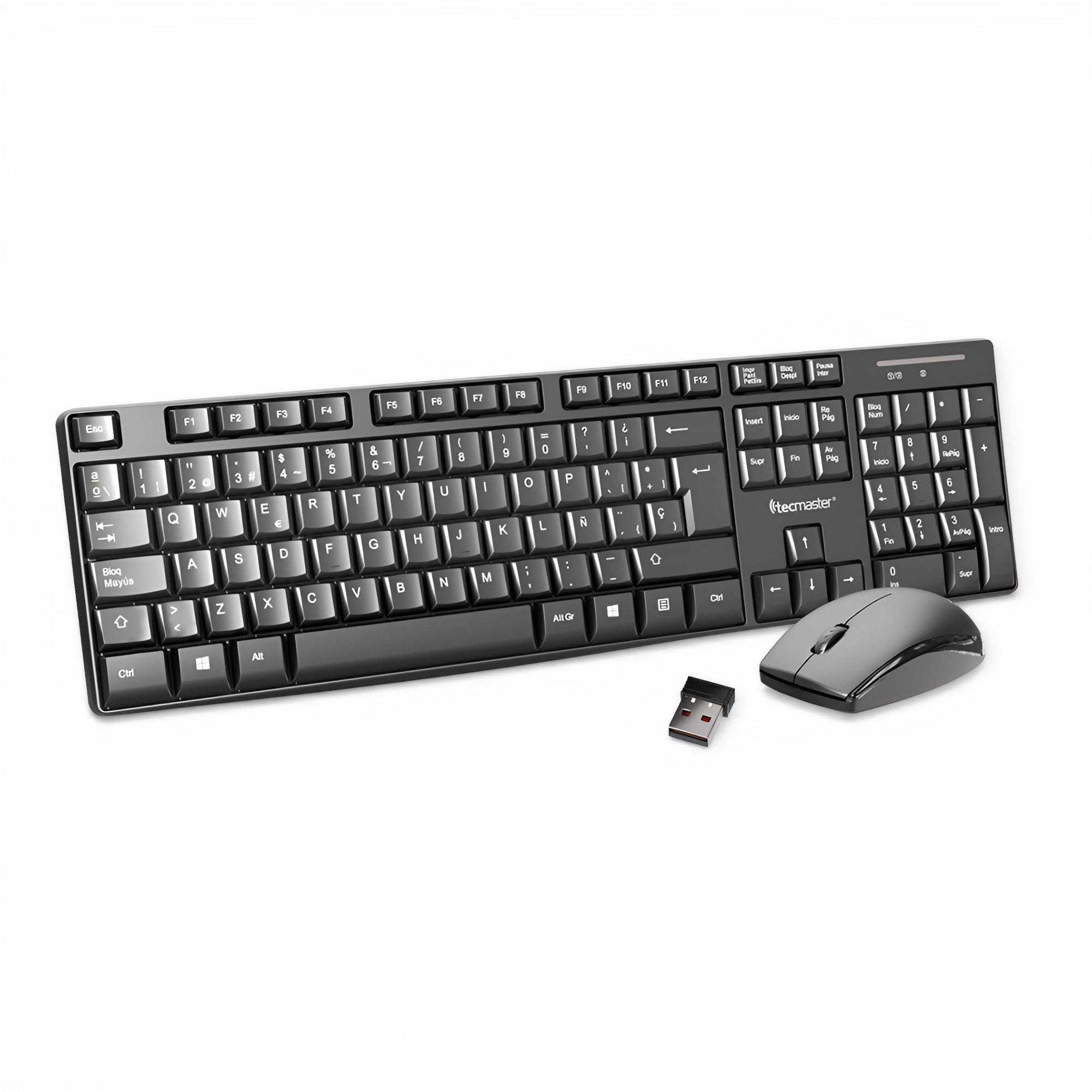 Kit Teclado y Mouse Inalambrico Tecmaster Multimedia 100512