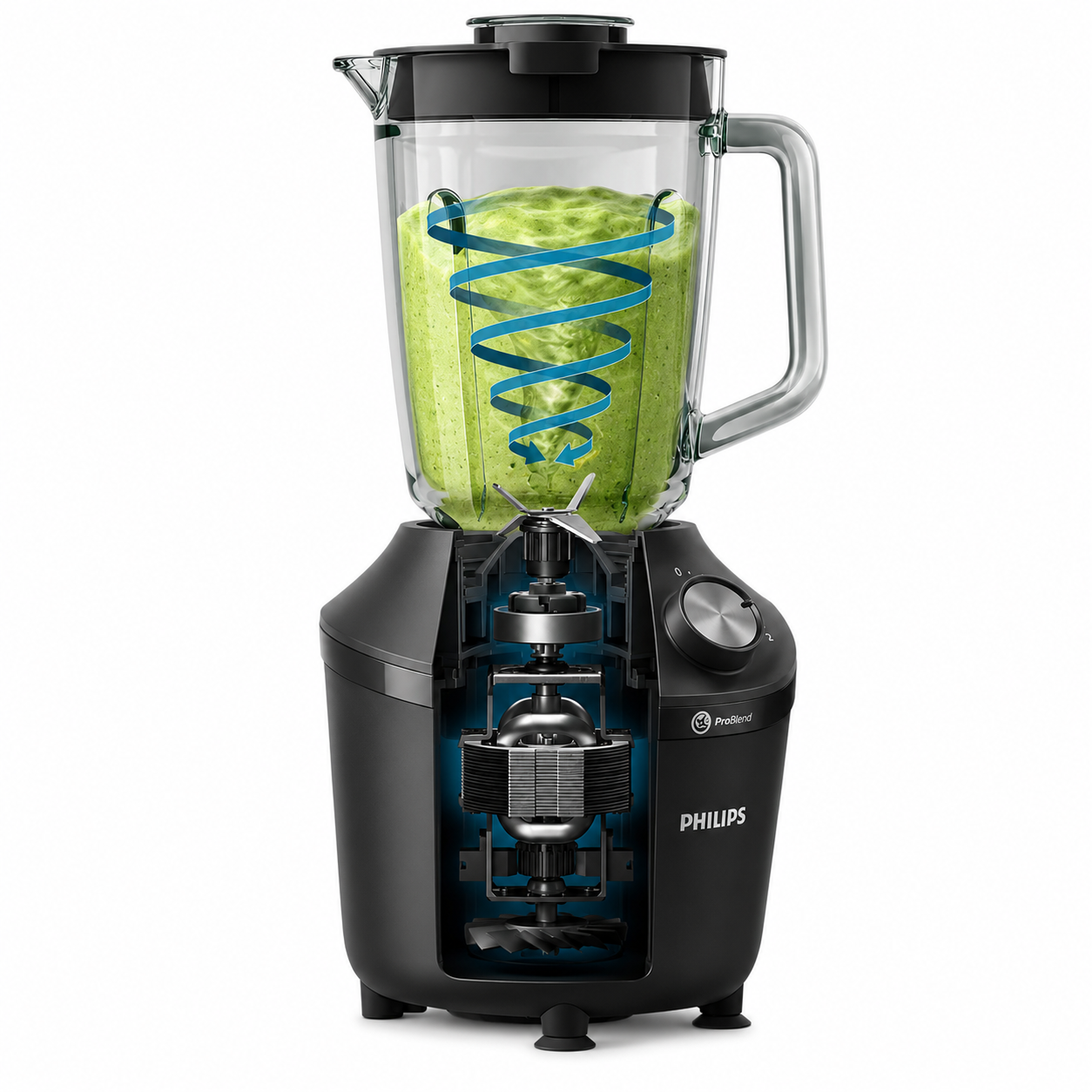 Licuadora Philips 600W con Jarra de Vidrio Problend
