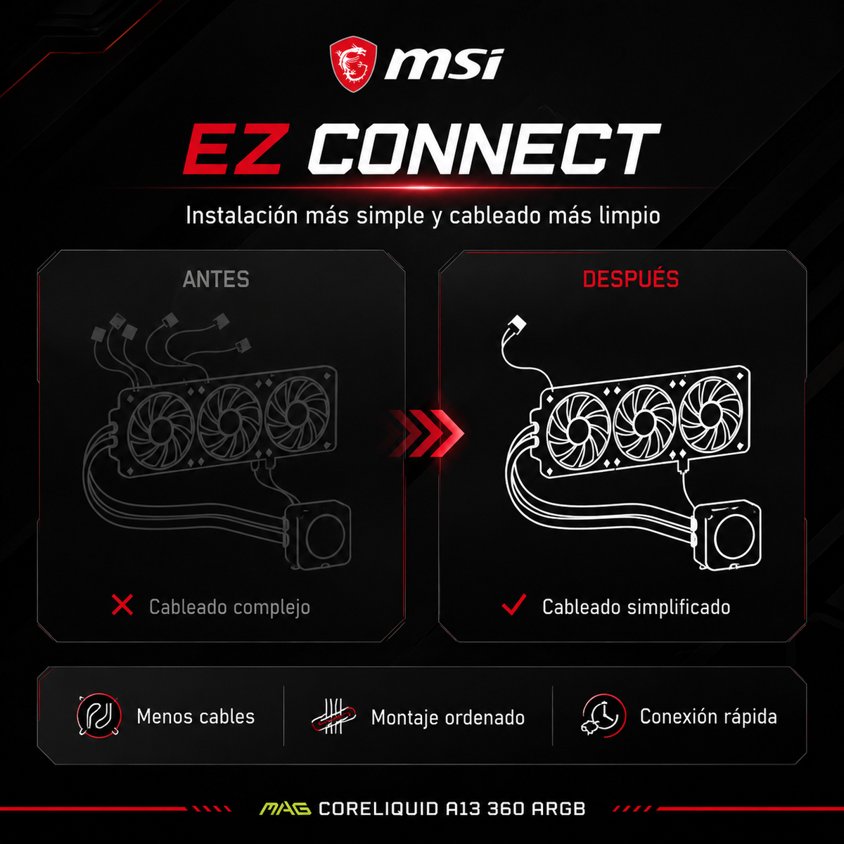 Sistema de Refrigeración Liquida MSI 360 Full ARGB MAG A13