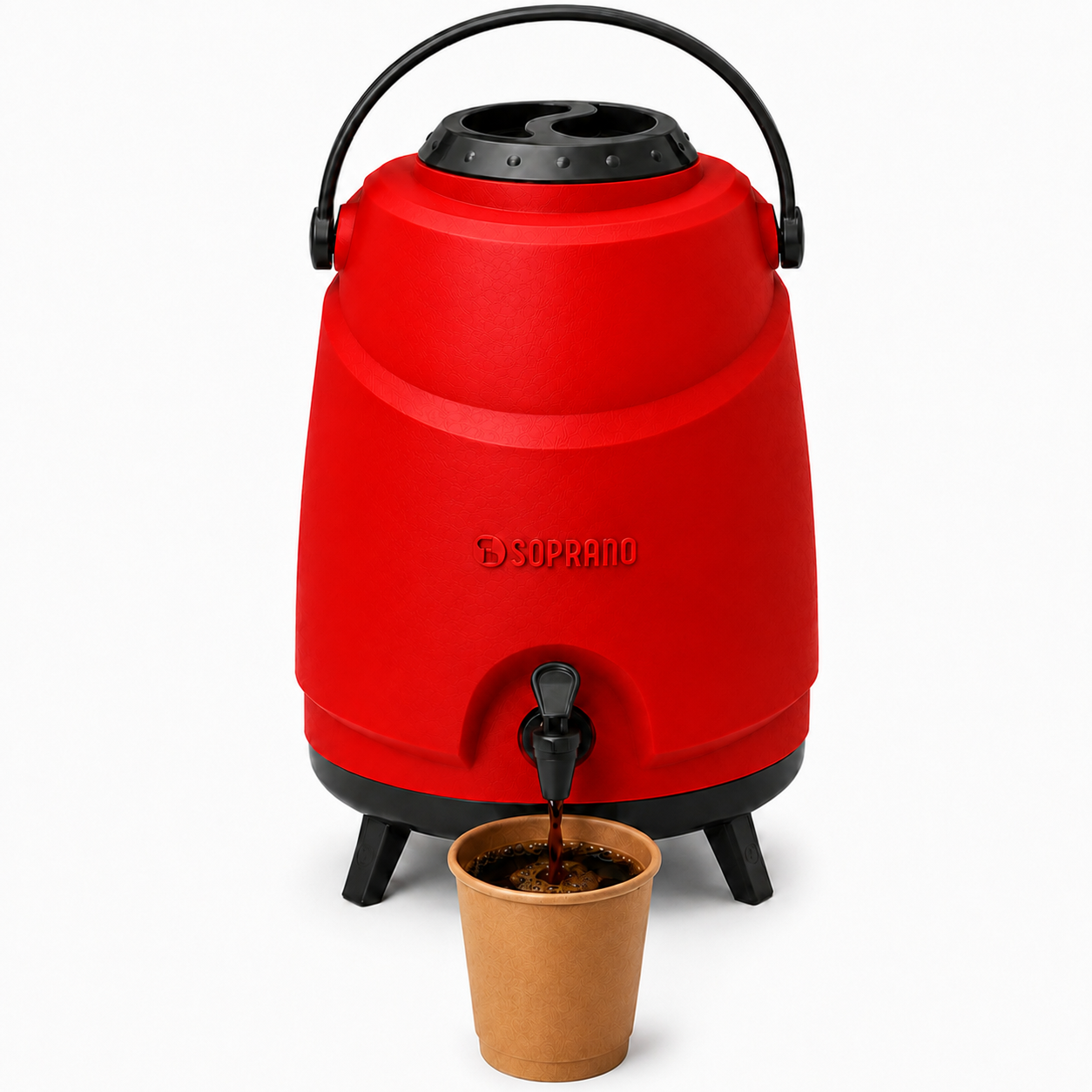 Maxi Termo 12 Litros Soprano Rojo para Agua Fria y Caliente