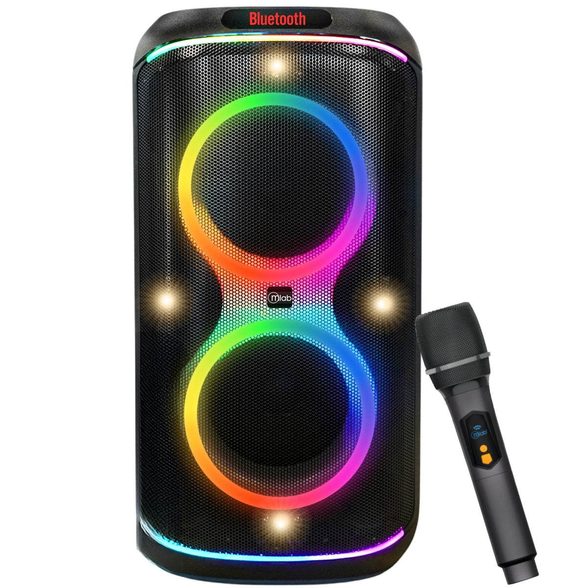 Parlante Karaoke 6" Flaming Party Bass Black MicWireless 45W