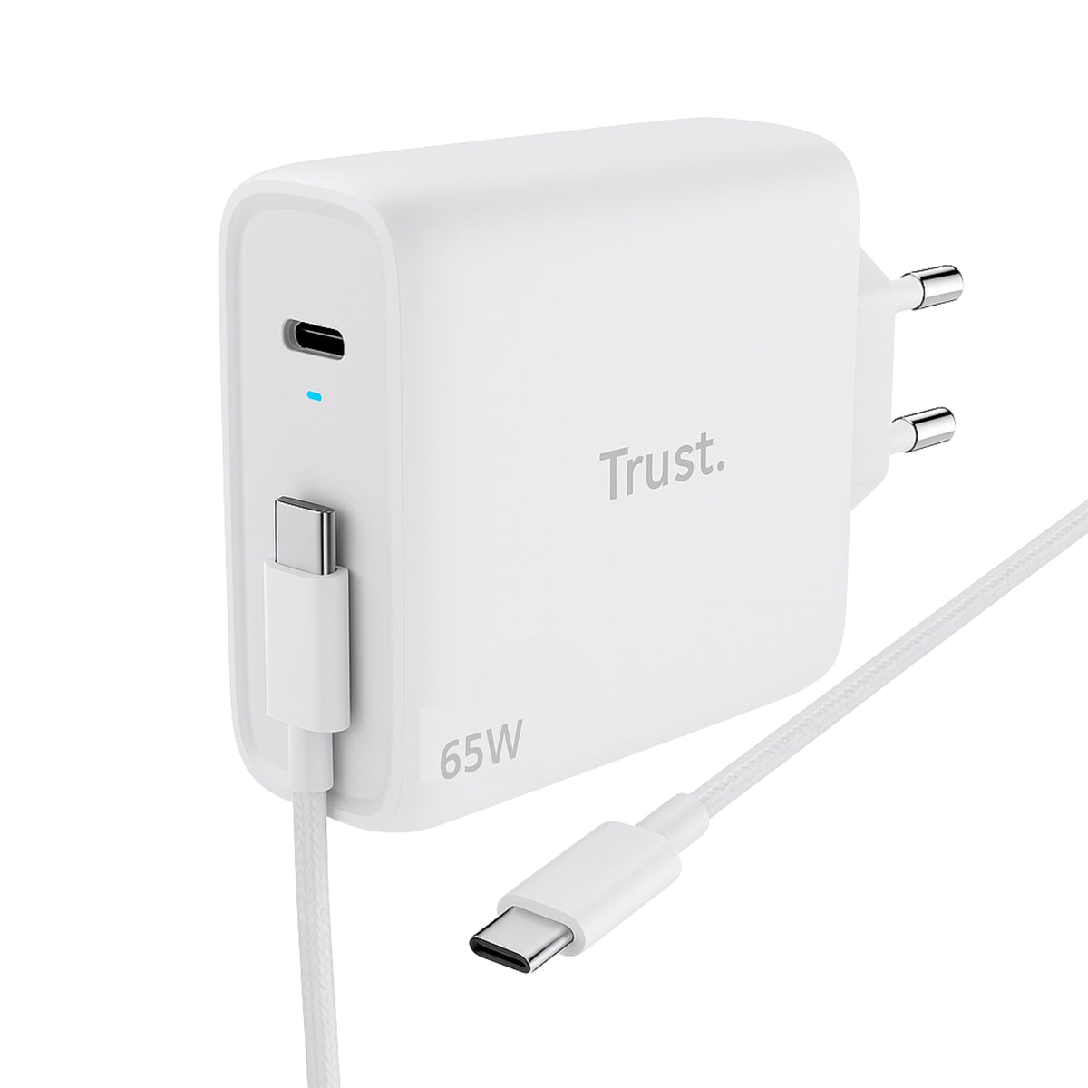 Cargador Trust Universal USB-C 65W / 3A + Cable C/C de 2Mts