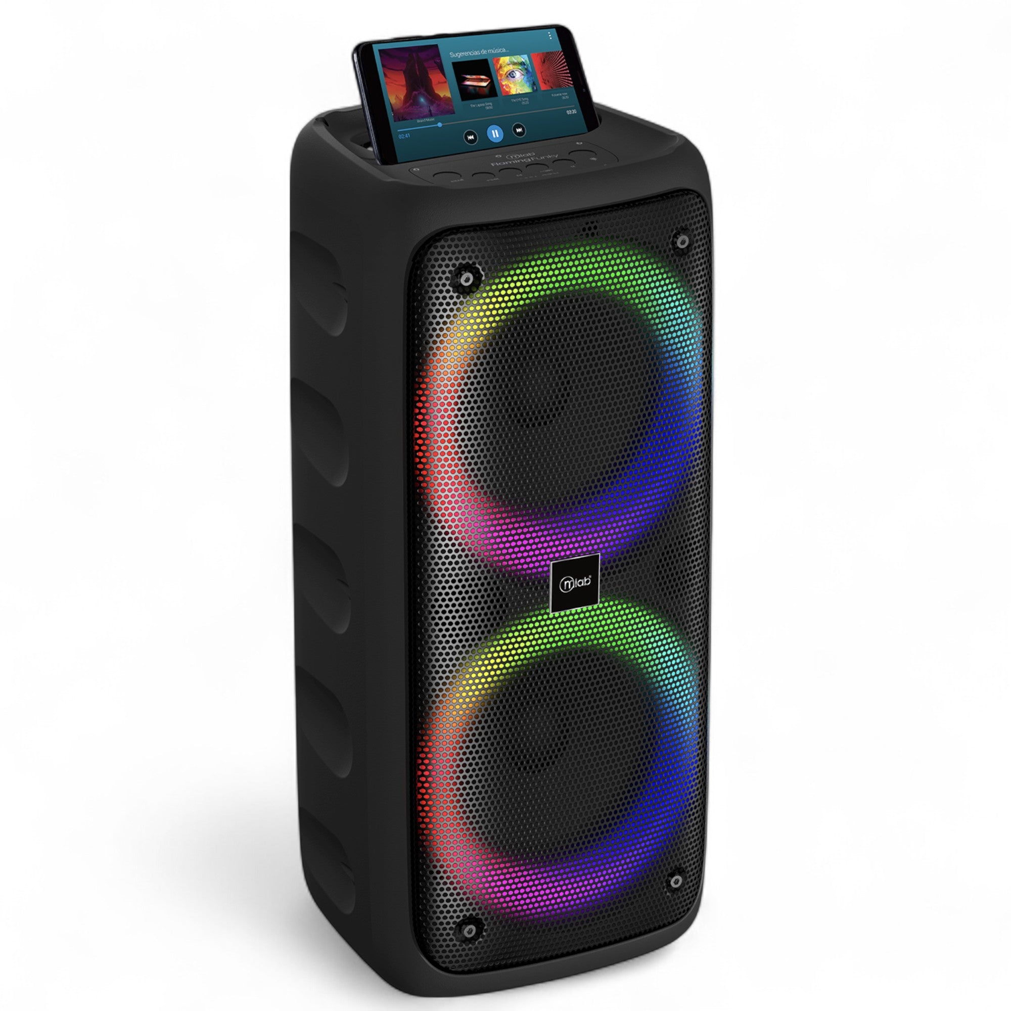 Parlante Portatil Bluetooth 5 TWS RGB Funky Flaming 20 RMS