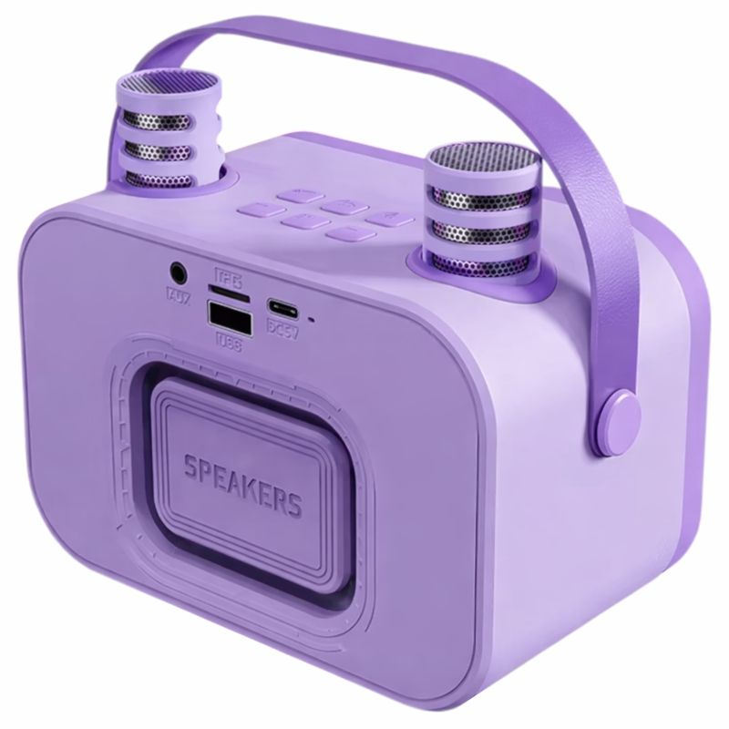 Karaoke Infantil RGB con 2 Micrófonos Inalámbricos Lila My Lil Dual Voice